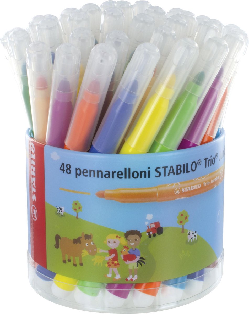 Stabilo trio jumbo schoolverpakking vilstiften - 48dlg.