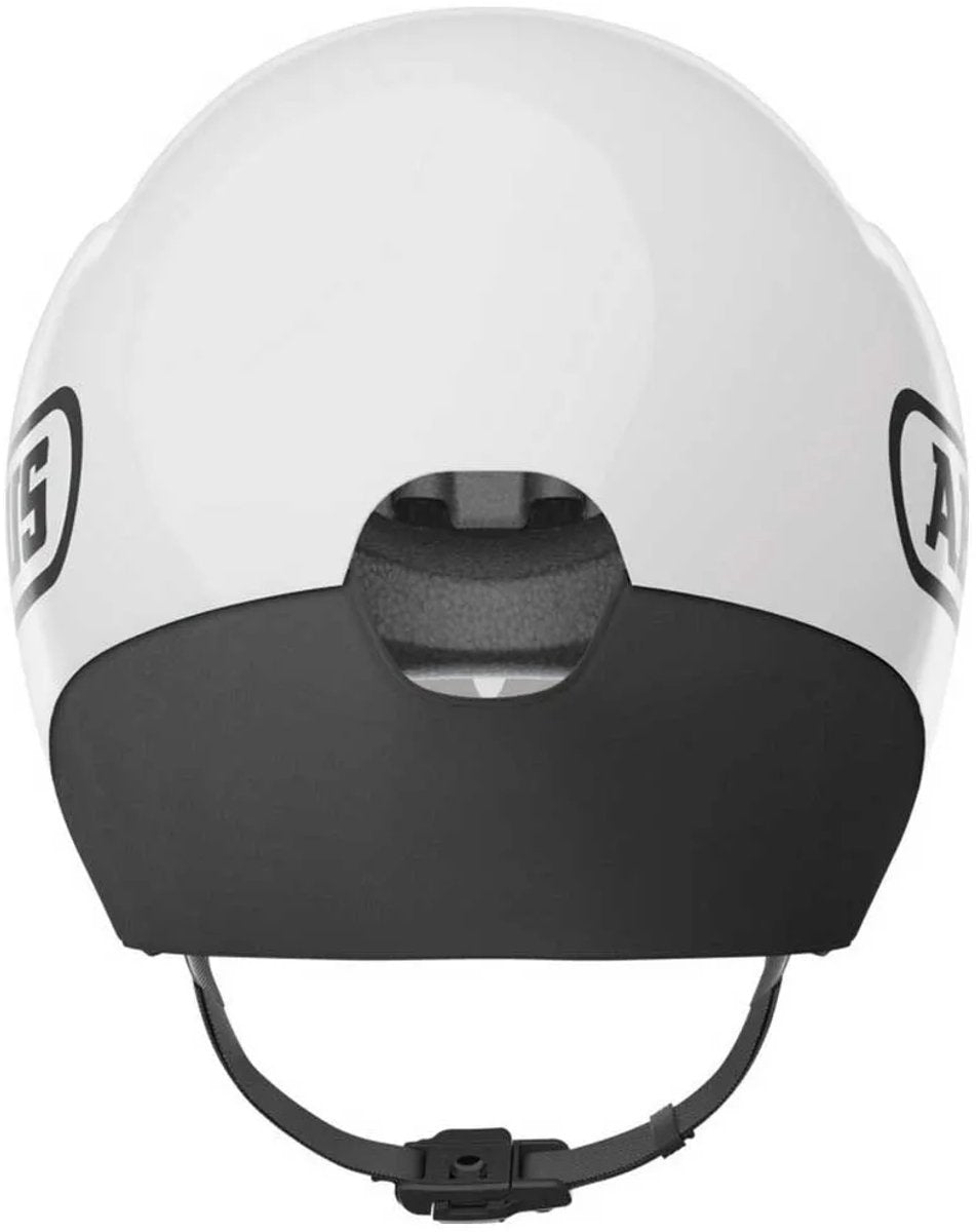 ABUS - ABUS Fietshelm gamechanger tt 1.1 shiny white l - 57-61 cm - wit - geschikt voor gebruik op tijdritfietsen - 390 g