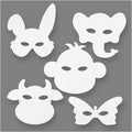 Creativ Company - Creativ Company Https://www.cchobby.nl/dierenmaskers-h-13-24-cm-b-20-28-cm-230-gr-wit-16-stuk-1-doos