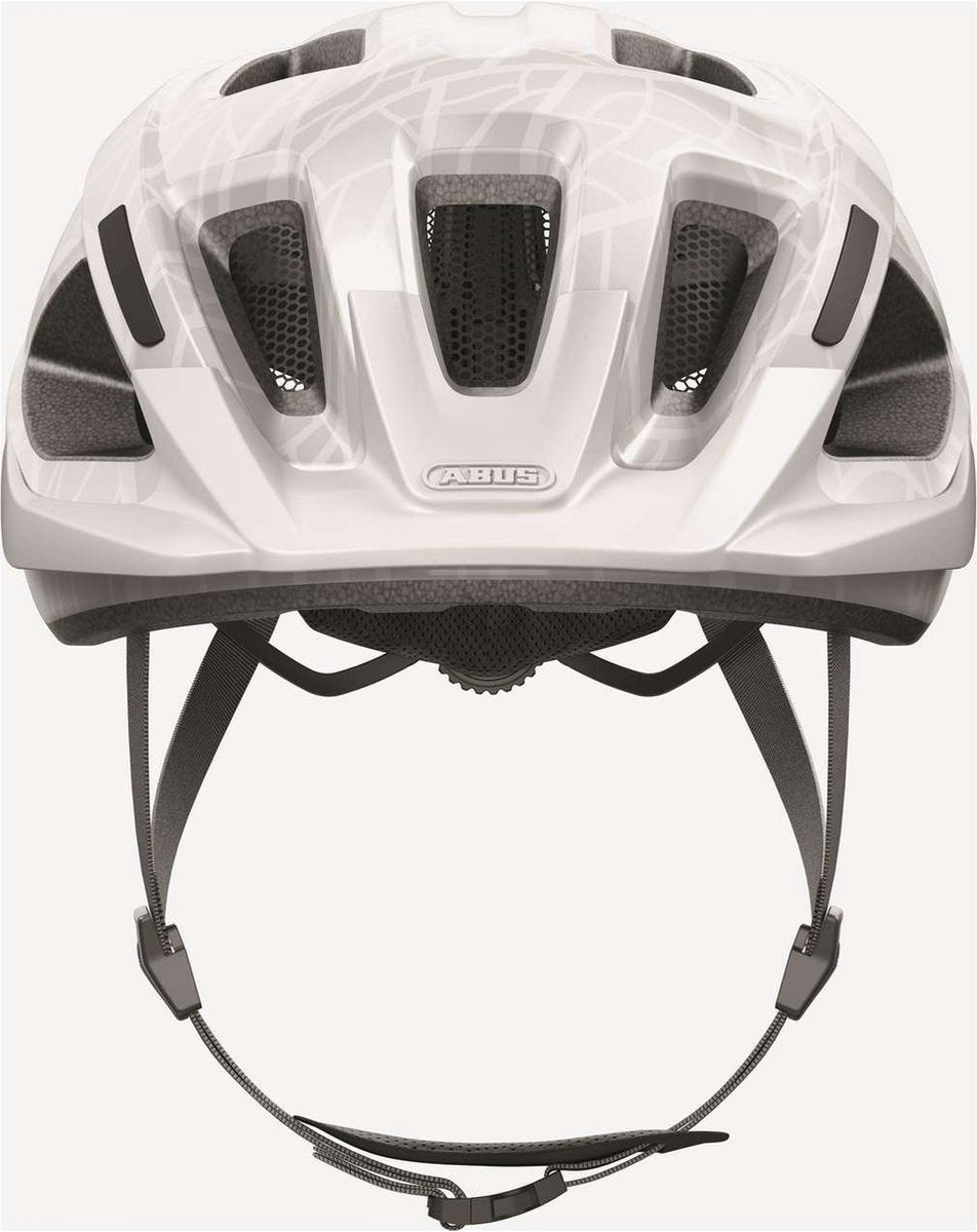 ABUS - ABUS Fietshelm aduro 3.0 white art s - 51-55 cm - wit - geschikt voor gebruik op elektrische fietsen - stadsfietsen - 280 g
