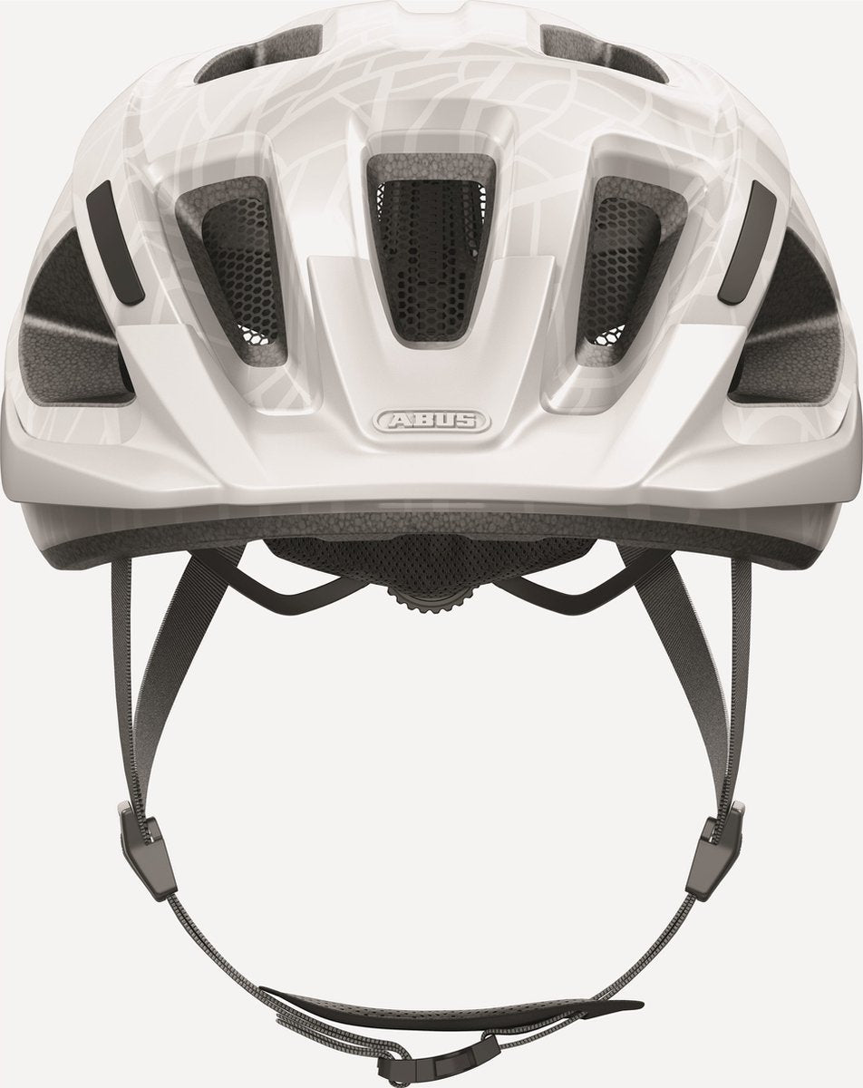 ABUS - ABUS Fietshelm aduro 3.0 white art m - 52-58 cm - wit - geschikt voor gebruik op elektrische fietsen - stadsfietsen - 300 g