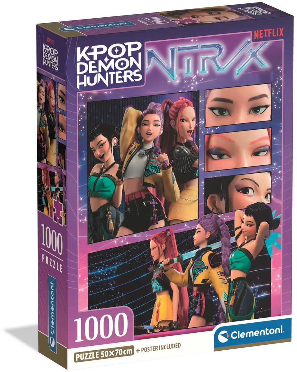 Clementoni - legpuzzel kpop demon hunters 2 - 1000st.
