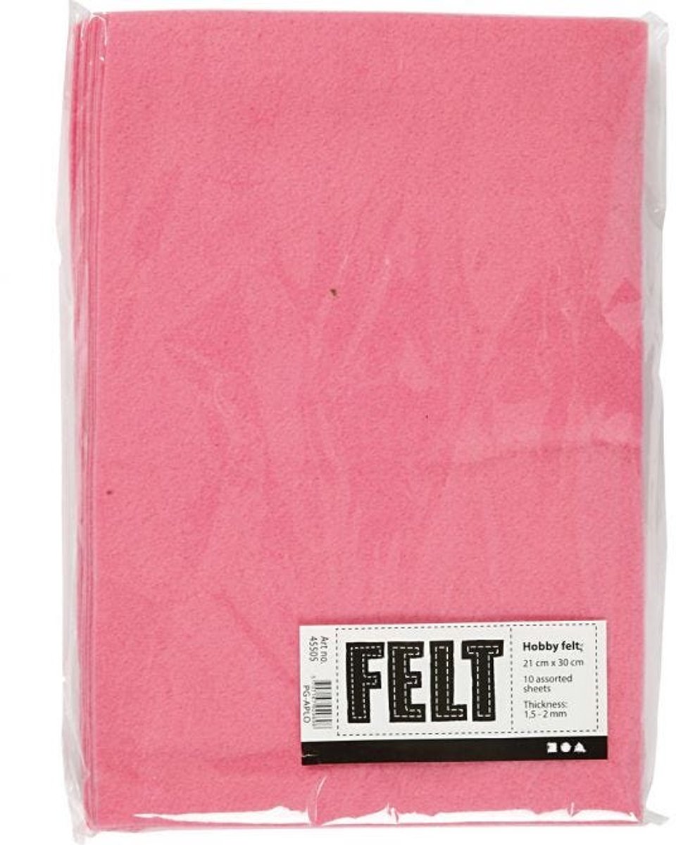 Creativ Company - Creativ Company Hobbyvilt roze a4 10 vellen