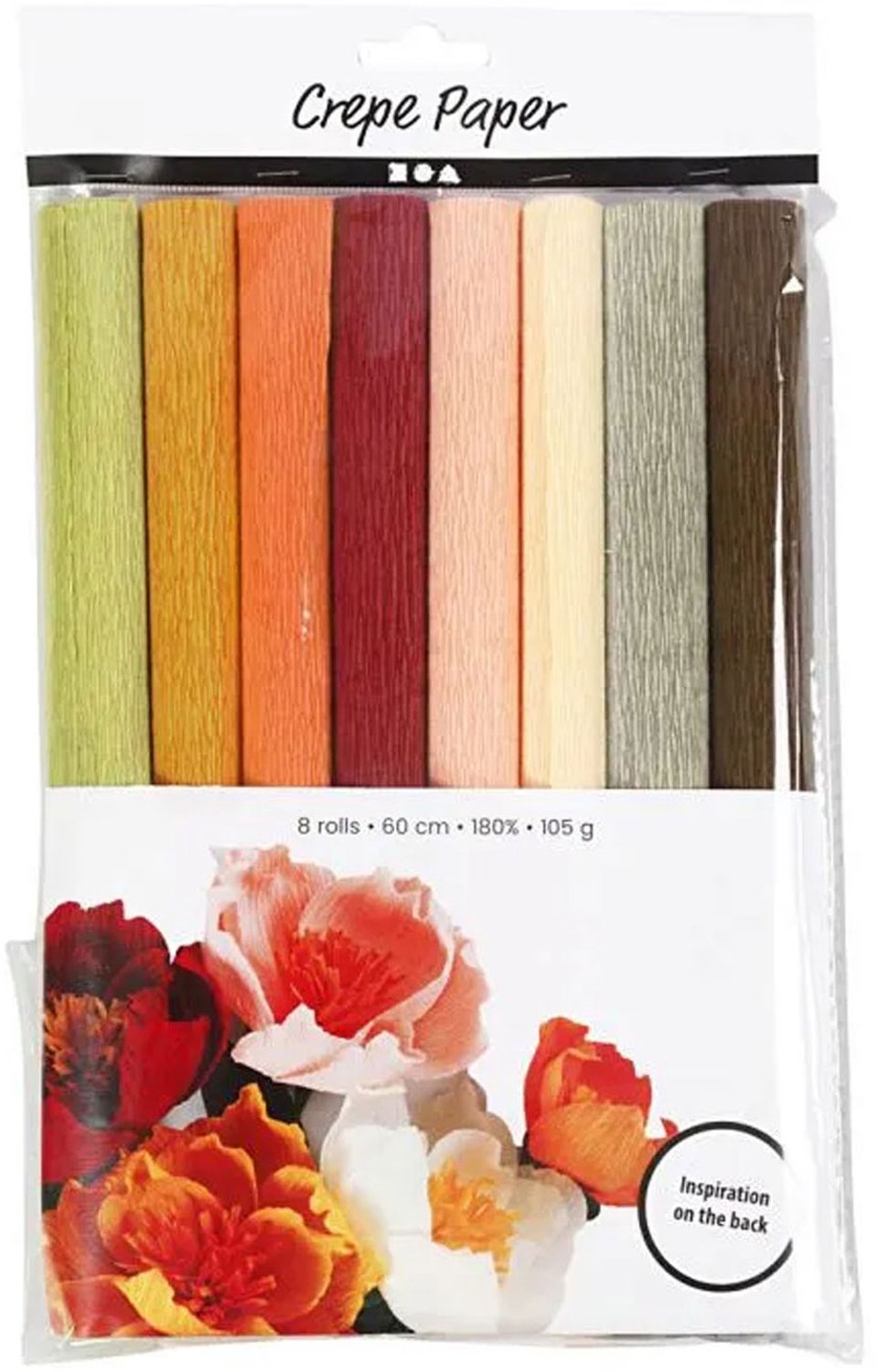 Creativ company crêpepapier pastelkleuren, 8 vellen
