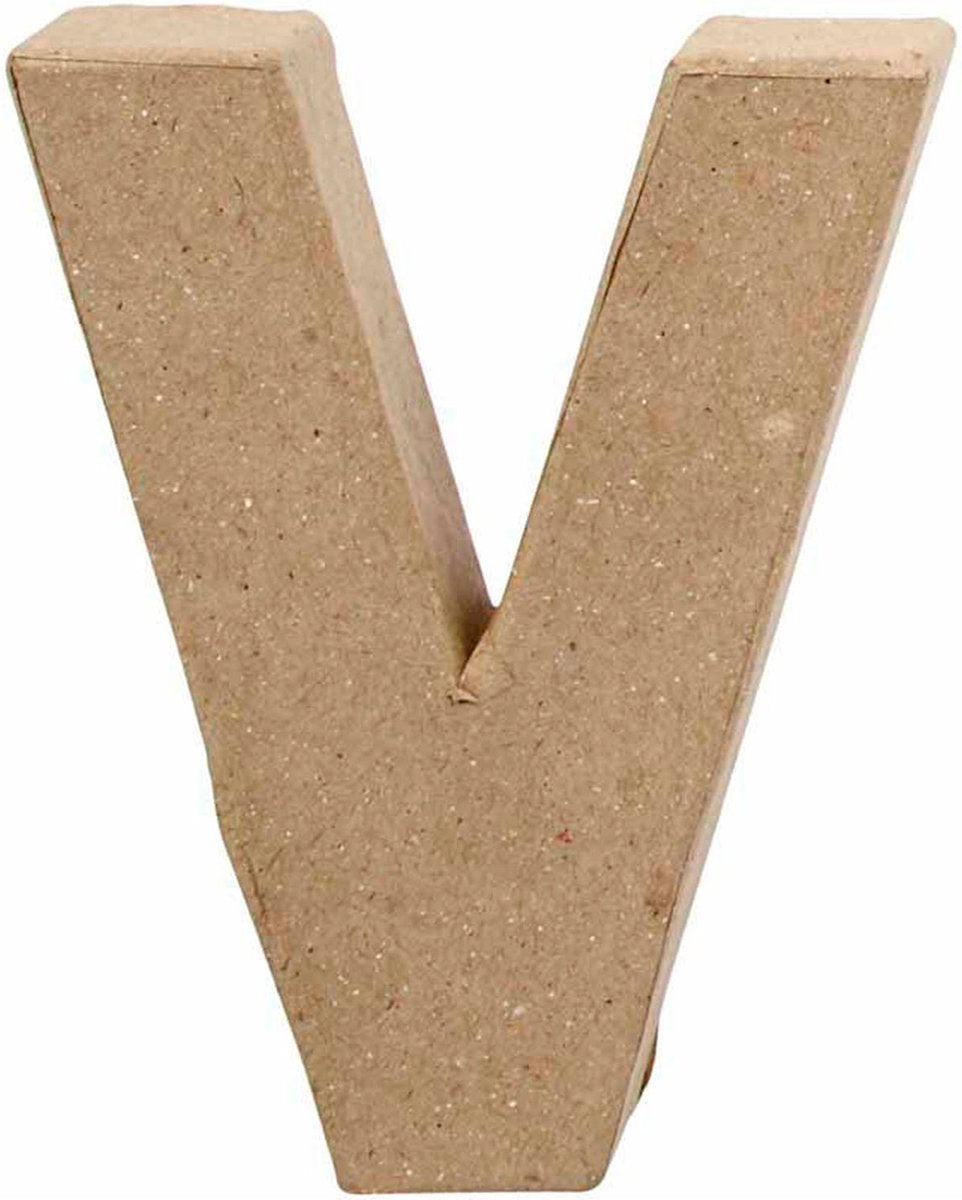 Creativ company creative letter v papier-mâché 10 cm