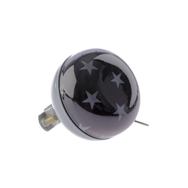 Nv ding dong bel 60mm stars zwart met sterren kaart