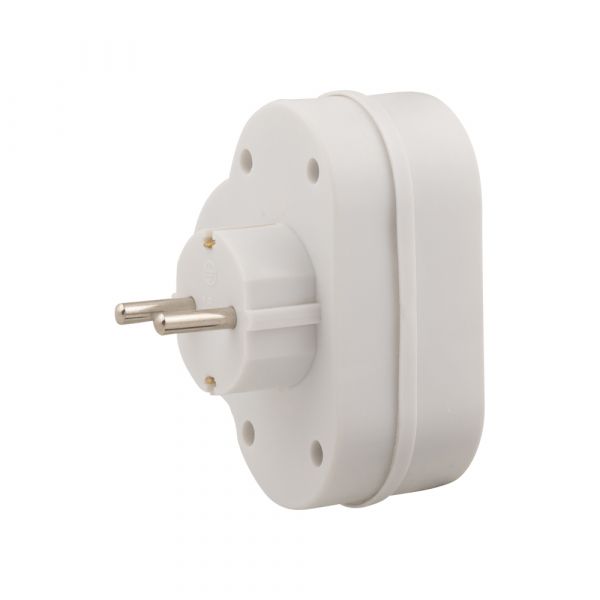 Enzo randaarde stekkeradapter dubbel schakelaar 6140885