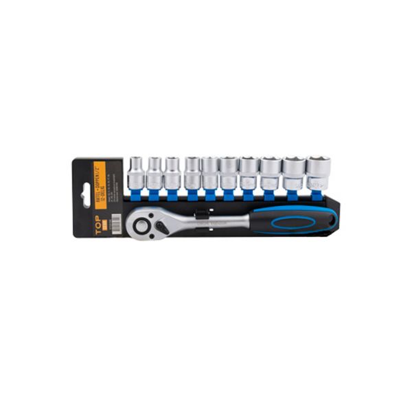 Topgear TOPGEAR Cliquet + douilles 1/2", 11 pièces