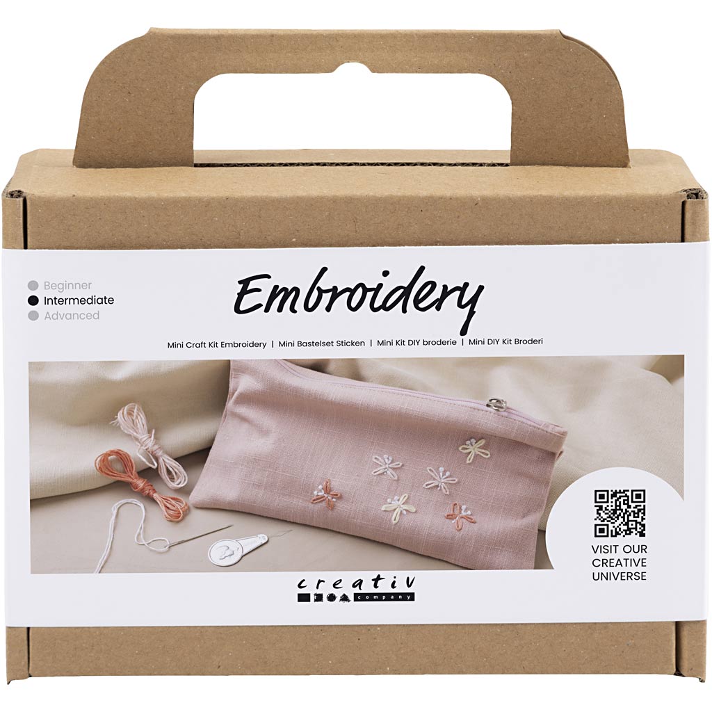 Creativ Company - Creativ Company Https://www.cchobby.nl/mini-hobbyset-borduurwerk-clutch-tas-dusty-rose-1-doos