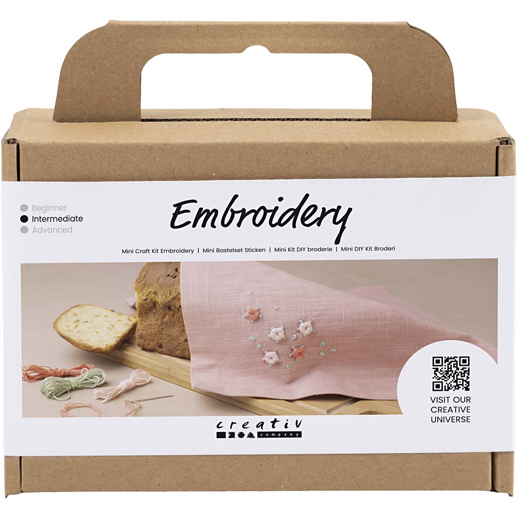 Creativ Company - Creativ Company Https://www.cchobby.nl/mini-hobbyset-borduurwerk-textiel-servet-dusty-rose-1-doos
