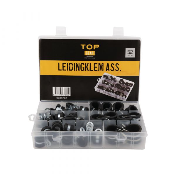 Topgear leidingklem ass. 52-delig
