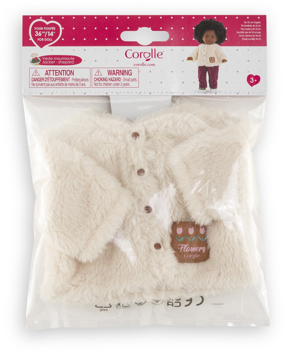 Corolle poppenjas gevoerd fleece jas 36cm accessoire poppenkleding. m