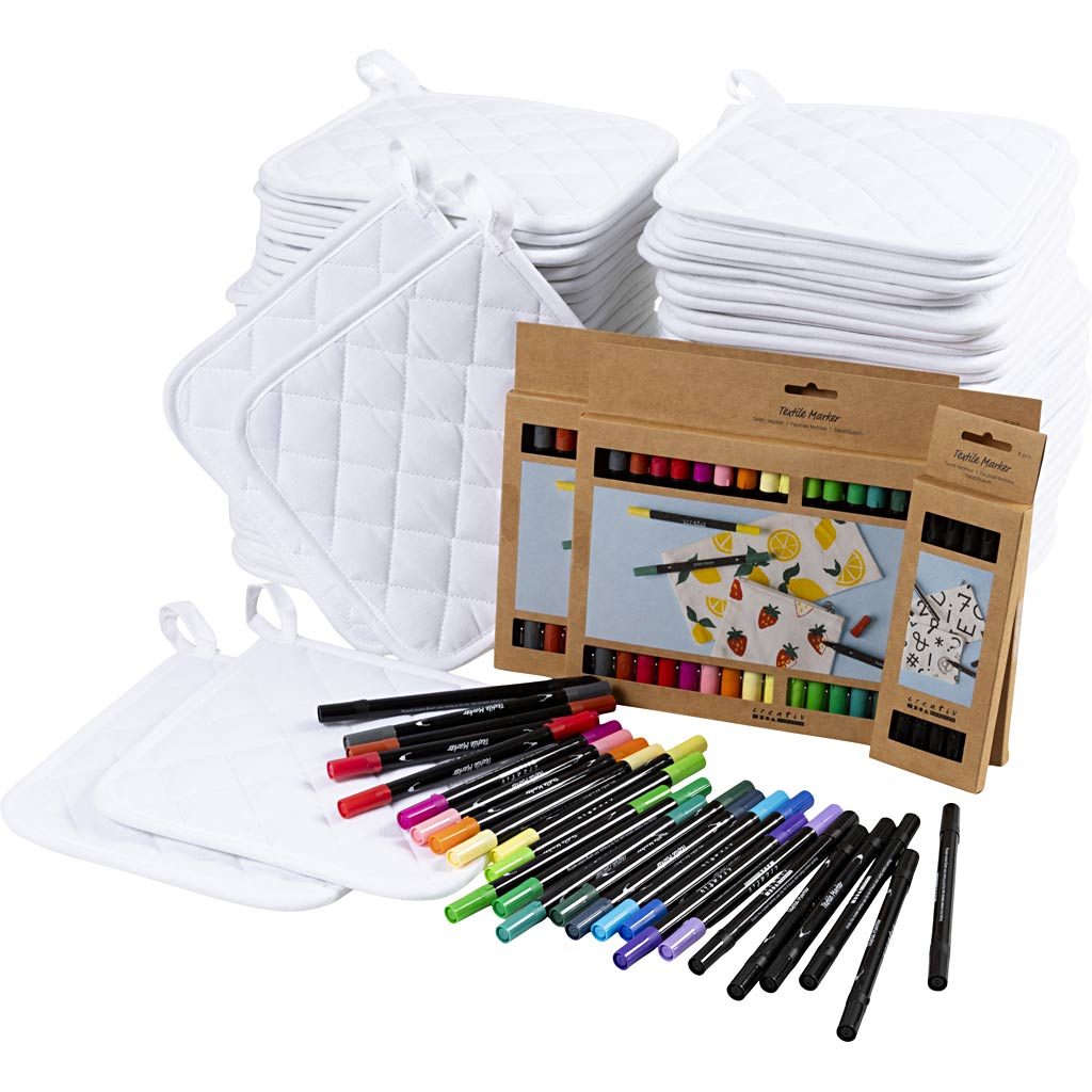 EasyKit - EasyKit Https://www.cchobby.nl/groepsset-pannenlappen-met-stiften-zwart-wit-1-set