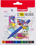 Bruynzeel fineliner mini set 12 kleuren