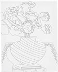 Creativ company schildercanvas met print boeket in vaas - 24x30cm