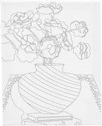 Creativ company schildercanvas met print boeket in vaas - 24x30cm