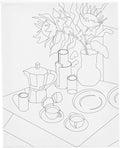 Creativ company schildercanvas met print onbijttafel - 24x30cm
