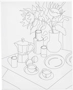 Creativ company schildercanvas met print onbijttafel - 24x30cm