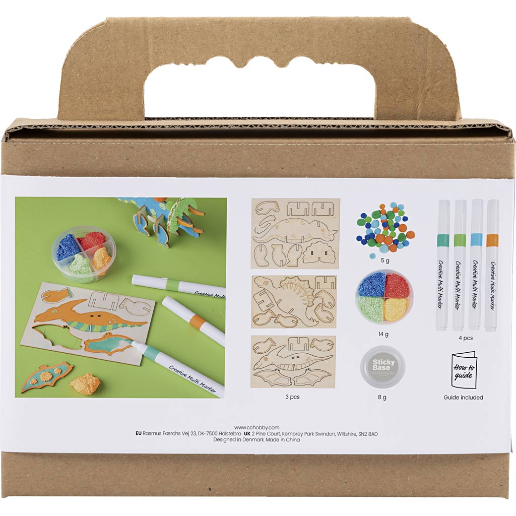 Creativ Company - Creativ Company Https://www.cchobby.nl/mini-hobbyset-decoratie-dinosaurus-blauw-groen-oranje-rood-1-doos