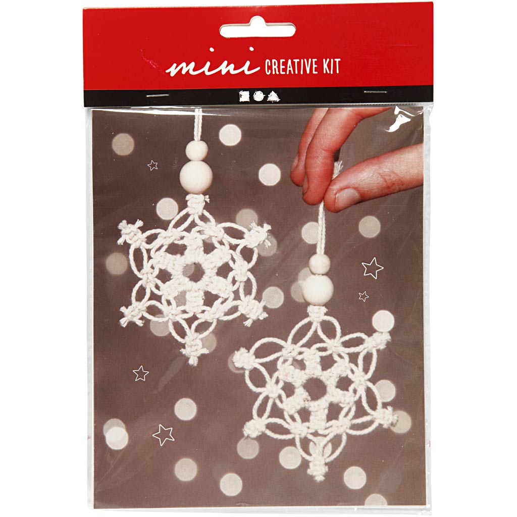 Creativ Company - Creativ Company Https://www.cchobby.nl/creative-mini-kit-macrame-sneeuwvlok-h-10-cm-1-doos