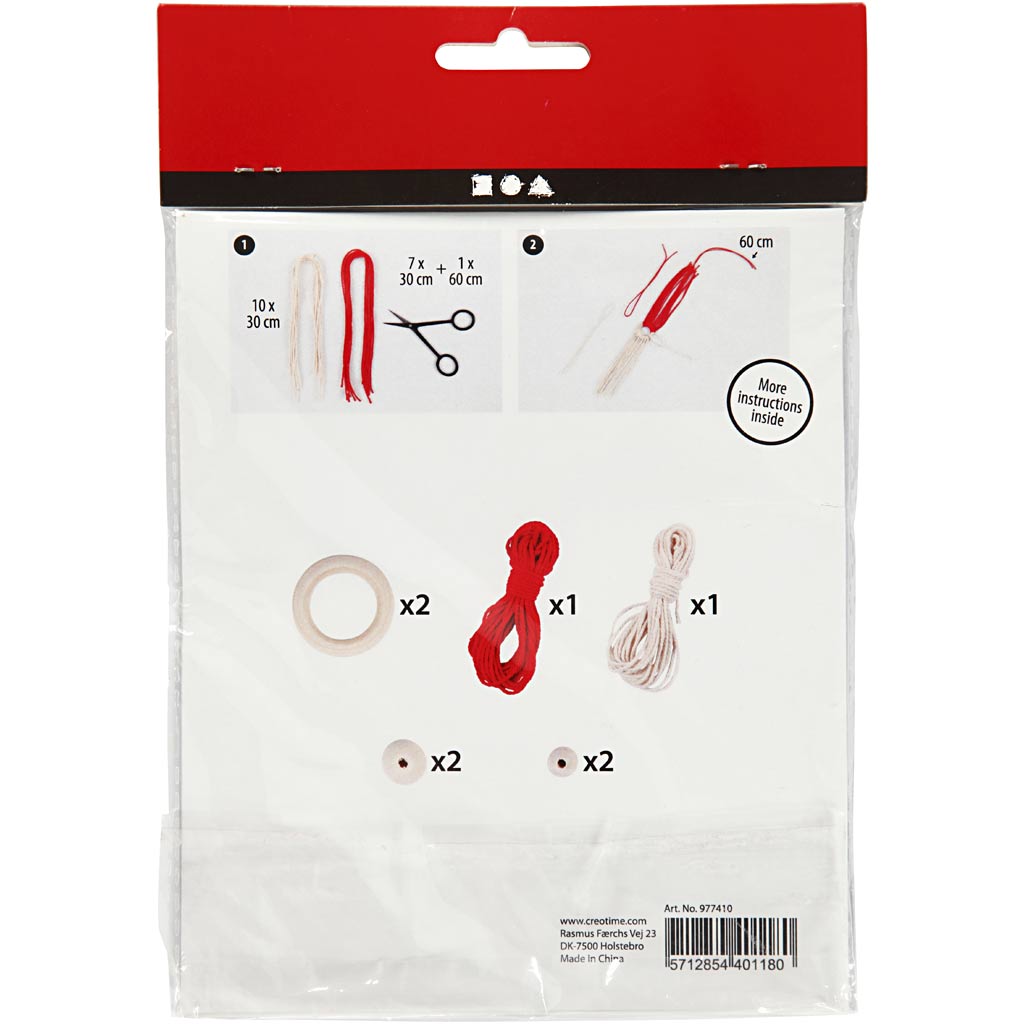 Creativ Company - Creativ Company Https://www.cchobby.nl/creative-mini-kit-macrame-elf-h-14-cm-1-doos