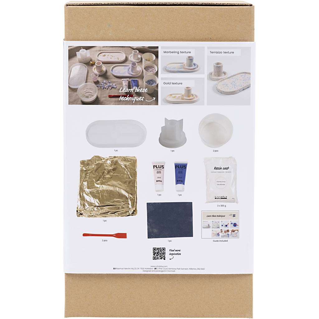 Creativ Company - Creativ Company Https://www.cchobby.nl/starter-hobbyset-hars-gieten-kandelaren-en-dienbladen-blauw-lichtroze-wit-1-doos