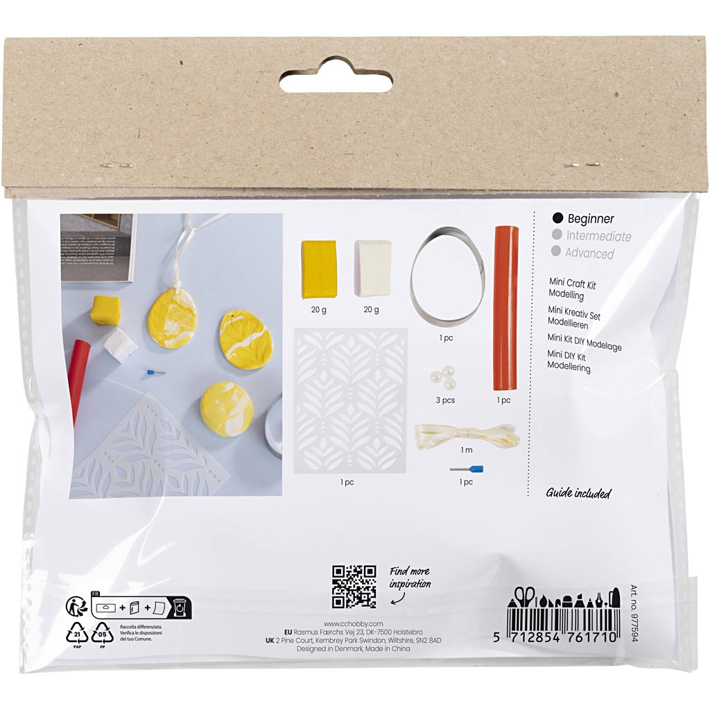 Creativ company mini hobbyset boetseren ei lichtgeel pastelkleuren