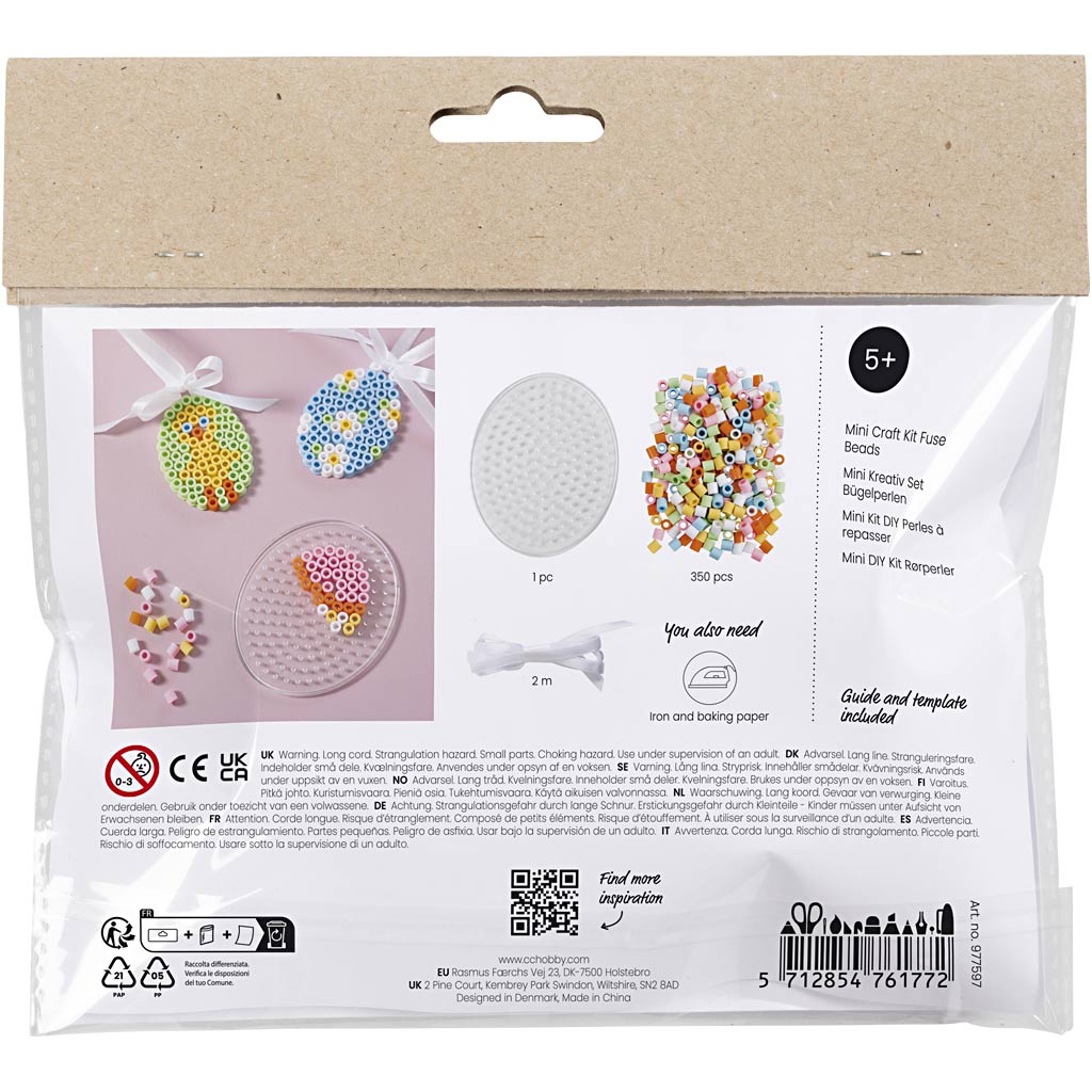 Creativ company mini hobbyset strijkkralen hangende eierdecoraties