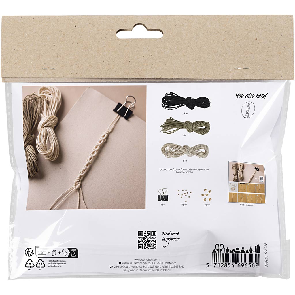Creativ Company - Creativ Company Https://www.cchobby.nl/mini-hobbyset-macrame-armband-zwart-olijfbruin-zandkleur-1-doos