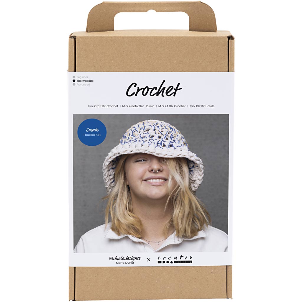 Creativ Company - Creativ Company Https://www.cchobby.nl/hobbyset-haken-grote-zonnehoed-blauw-licht-naturel-geel-1-doos