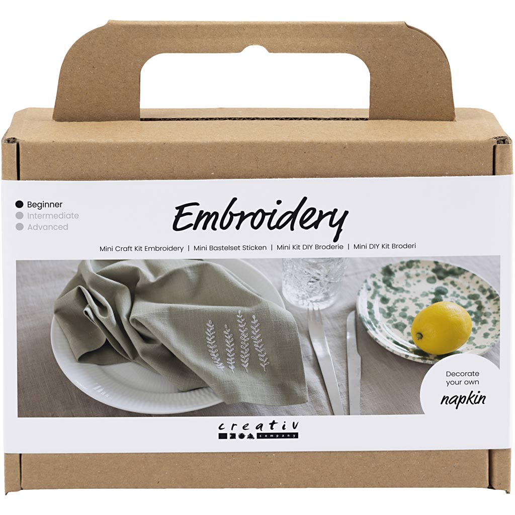 Creativ Company - Creativ Company Https://www.cchobby.nl/mini-hobbyset-borduren-servet-dusty-groen-1-doos