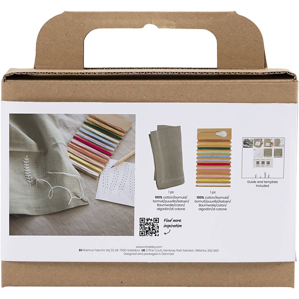 Creativ Company - Creativ Company Https://www.cchobby.nl/mini-hobbyset-borduren-servet-dusty-groen-1-doos