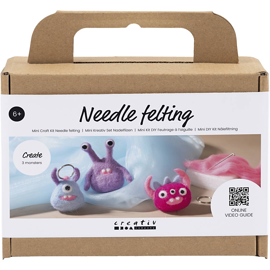 Creativ Company - Creativ Company Https://www.cchobby.nl/mini-hobbyset-naaldvilten-monster-diverse-kleuren-1-doos
