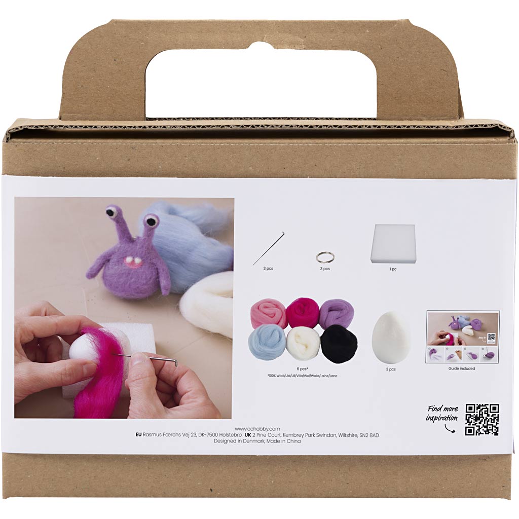 Creativ Company - Creativ Company Https://www.cchobby.nl/mini-hobbyset-naaldvilten-monster-diverse-kleuren-1-doos