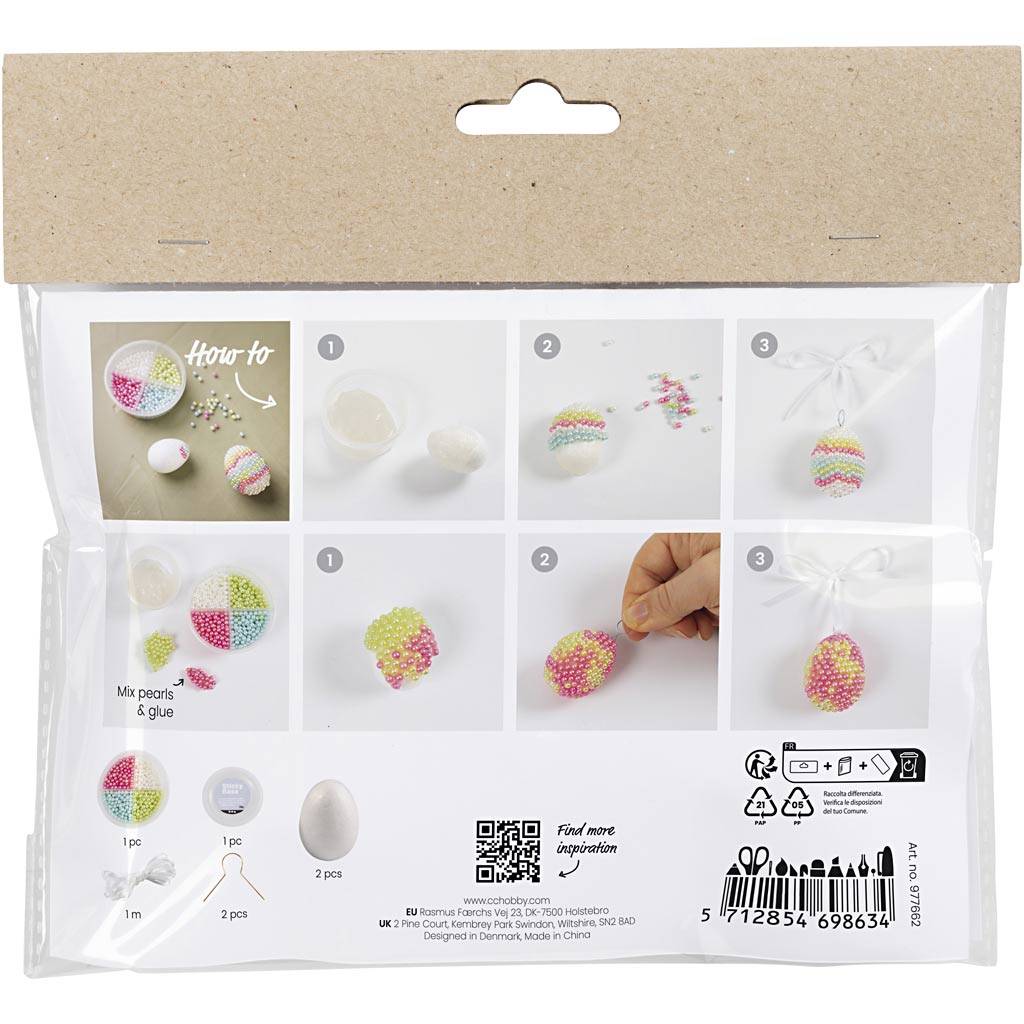 Creativ Company - Creativ Company Https://www.cchobby.nl/mini-hobbyset-boetseren-ei-met-kraaltjes-pastelkleuren-1-doos