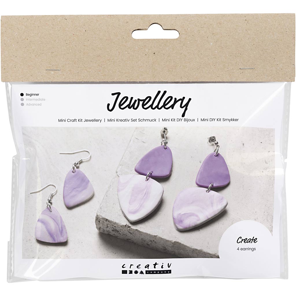 Creative Company - Creative Company Https://www.cchobby.nl/mini-hobbyset-sieraden-gemarmerde-oorringen-lichtpaars-1-doos