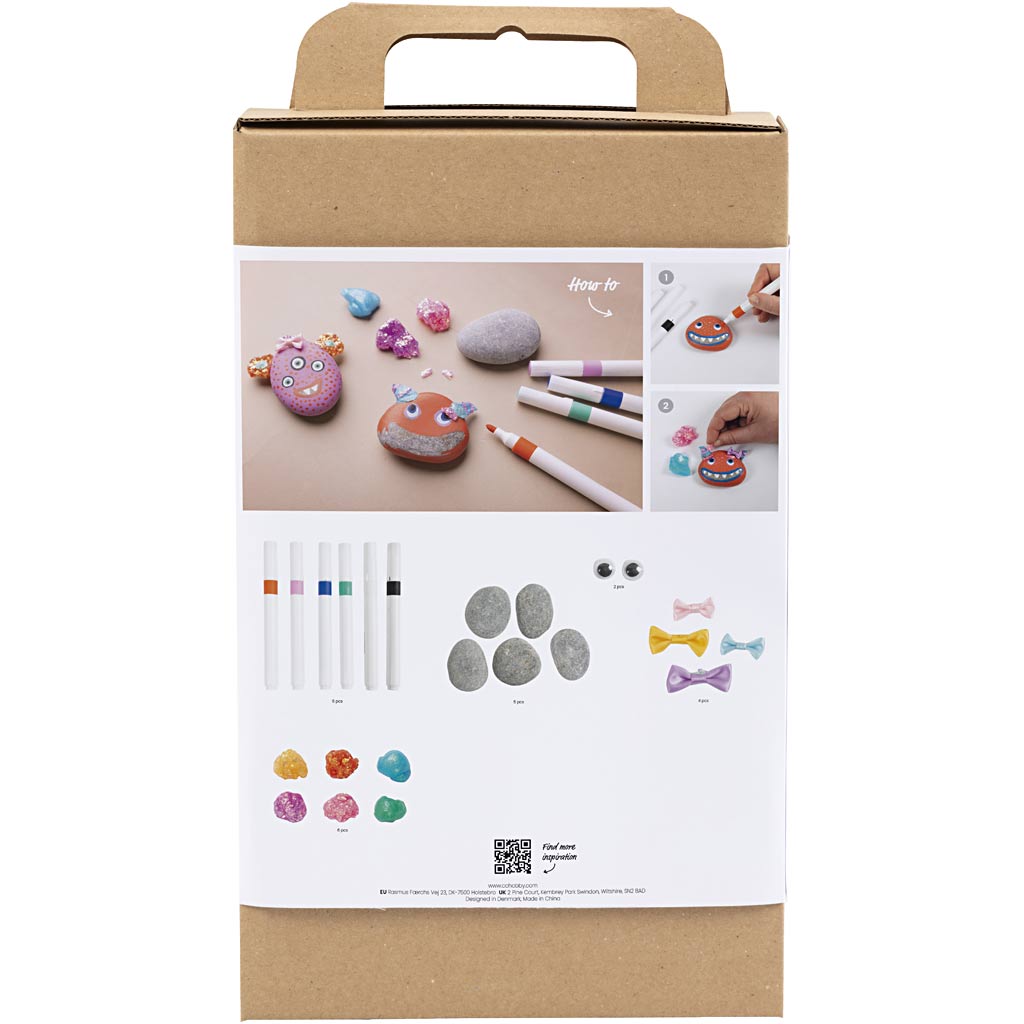 Creativ Company - Creativ Company Https://www.cchobby.nl/hobbyset-steendecoratie-monster-diverse-kleuren-1-doos