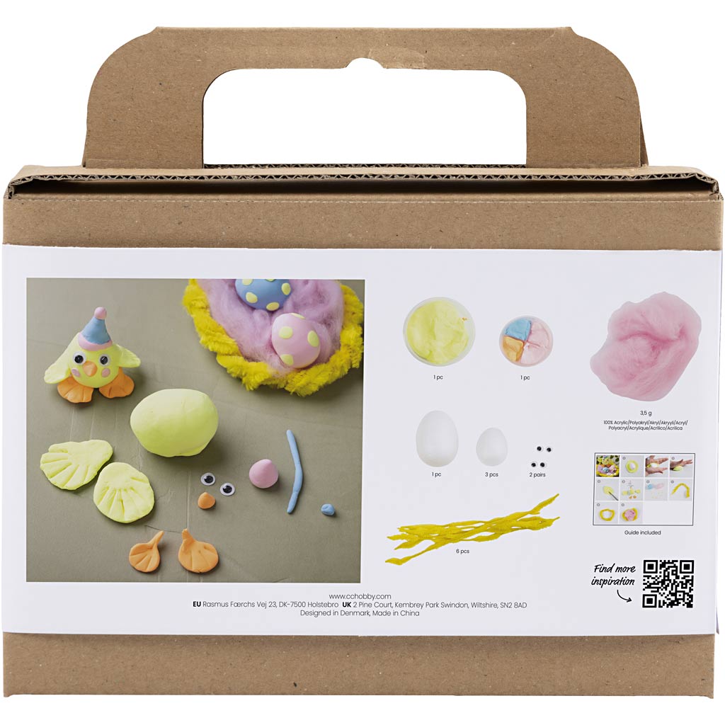 Creativ Company - Creativ Company Https://www.cchobby.nl/mini-hobbyset-boetseren-paasproducten-lichtblauw-oranje-pastel-roze-lichtgeel-1-doos