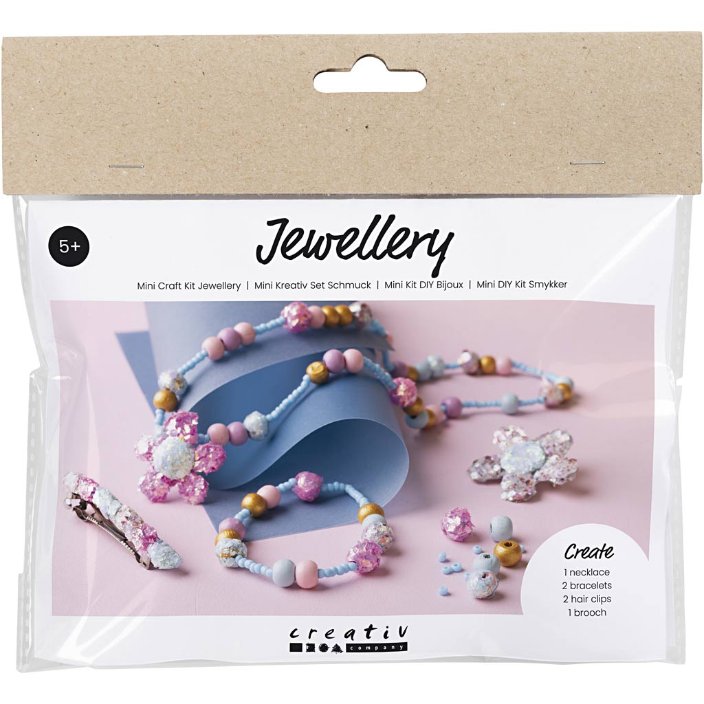 Creativ company mini hobbyset sieraden halsketting armband clips broche