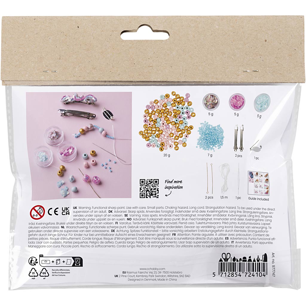 Creativ company mini hobbyset sieraden halsketting armband clips broche
