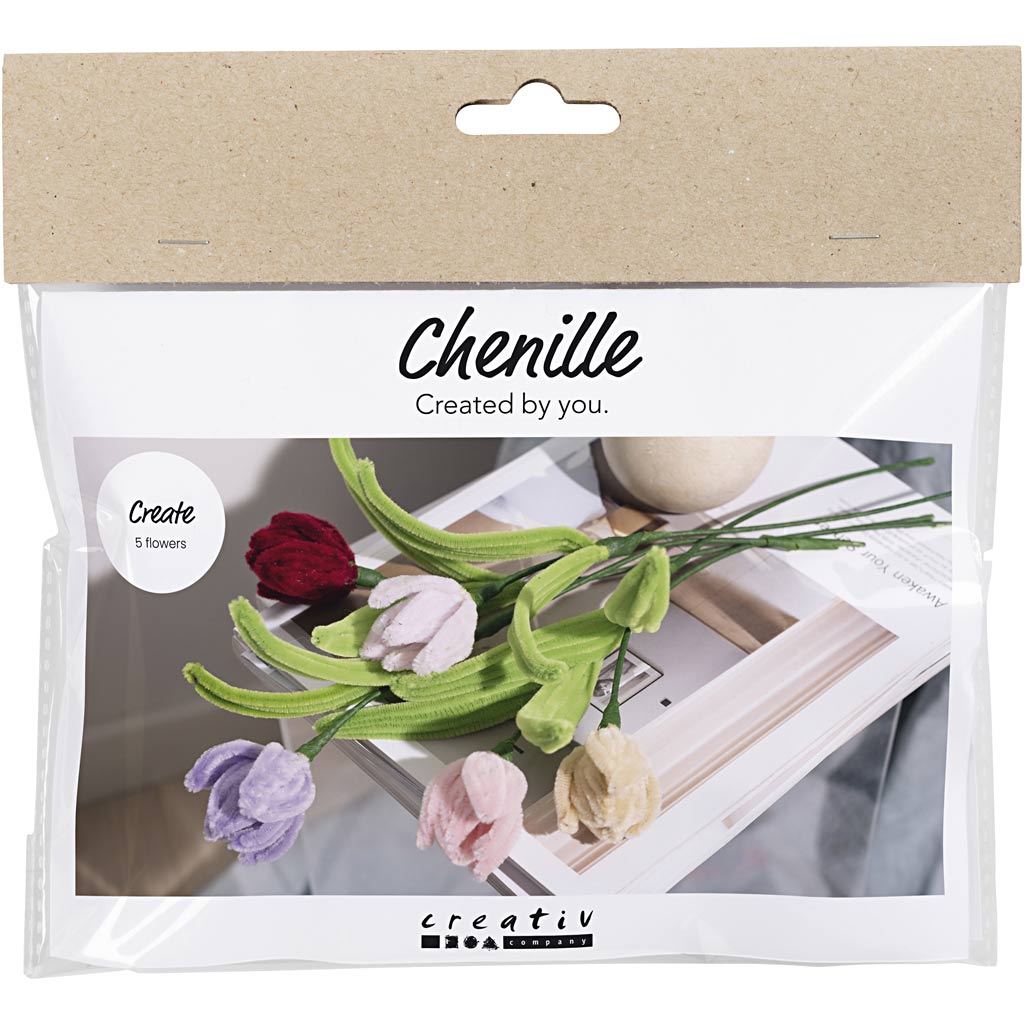 Creativ Company - Creativ Company Https://www.cchobby.nl/mini-hobbyset-bloemen-van-chenilledraad-tulpen-diverse-kleuren-1-doos