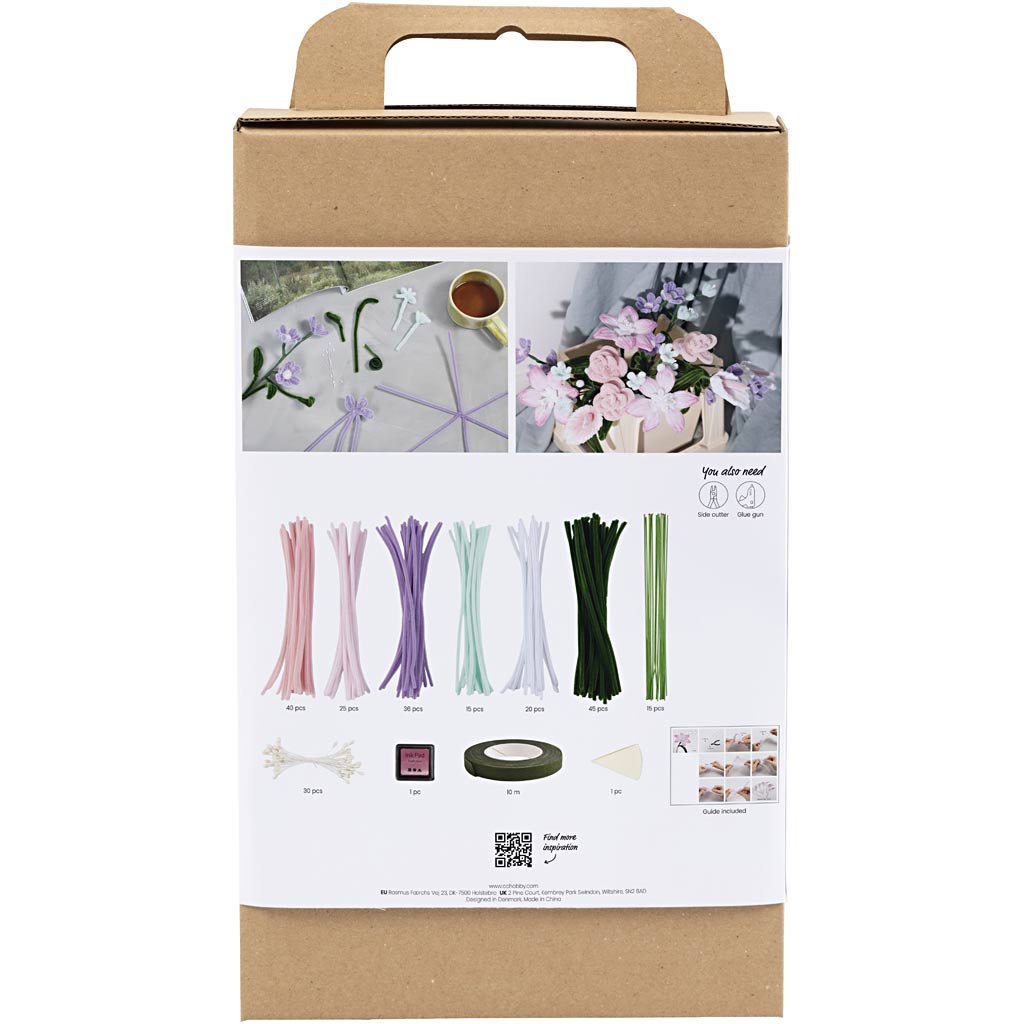 Creativ Company - Creativ Company Https://www.cchobby.nl/hobbyset-bloemen-van-chenilledraad-bloemen-pastelkleuren-1-doos