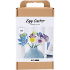 Creativ company hobbyset bloemen van eierdozen pastelkleuren