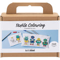 Creativ company mini hobbyset textiel decoreren robot primair kleuren