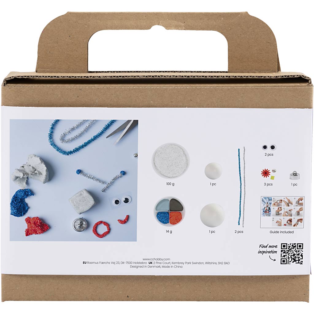 Creativ Company - Creativ Company Https://www.cchobby.nl/mini-hobbyset-boetseren-robot-blauw-grijs-rood-1-doos