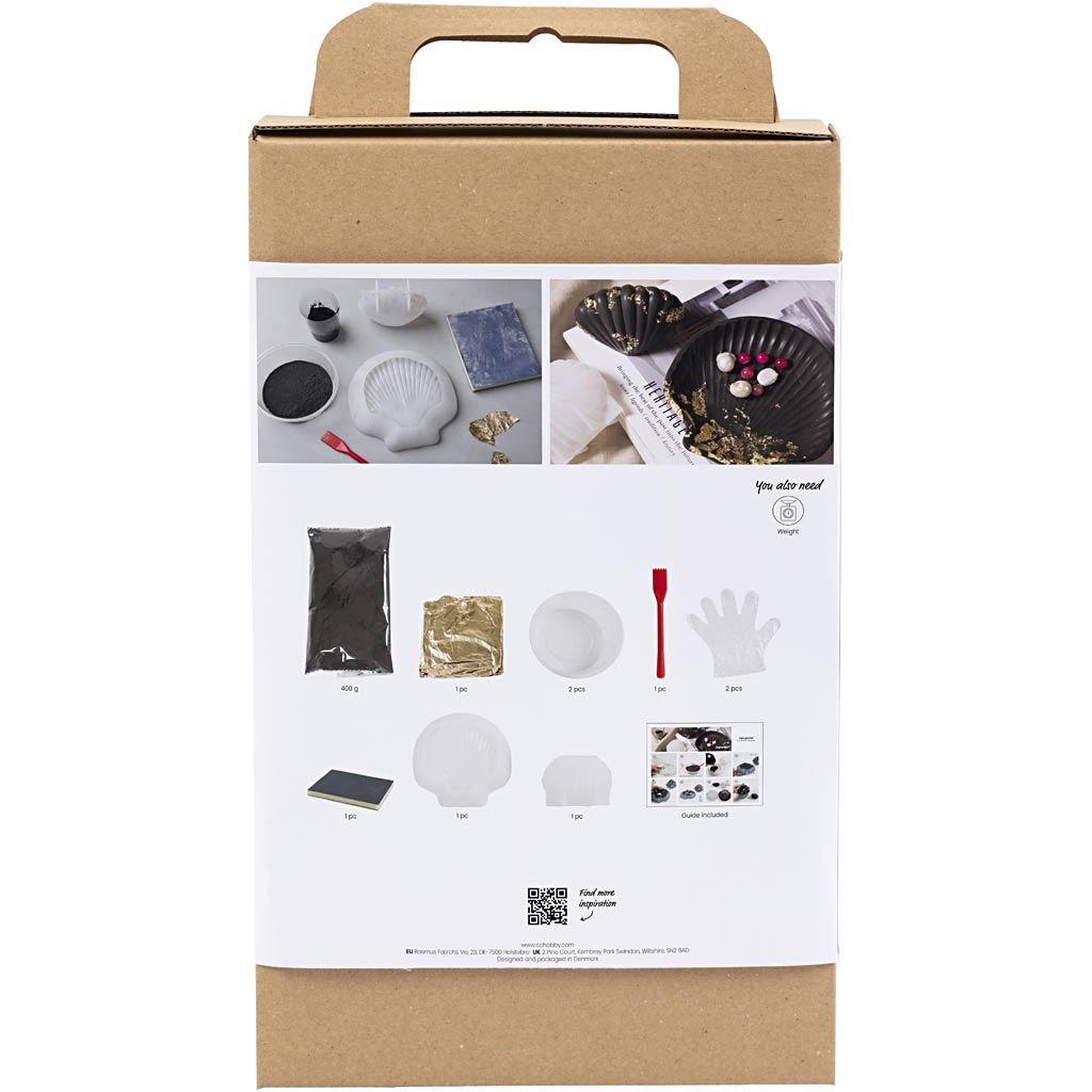 Creativ company hobbyset hars gieten mossel zwart goud