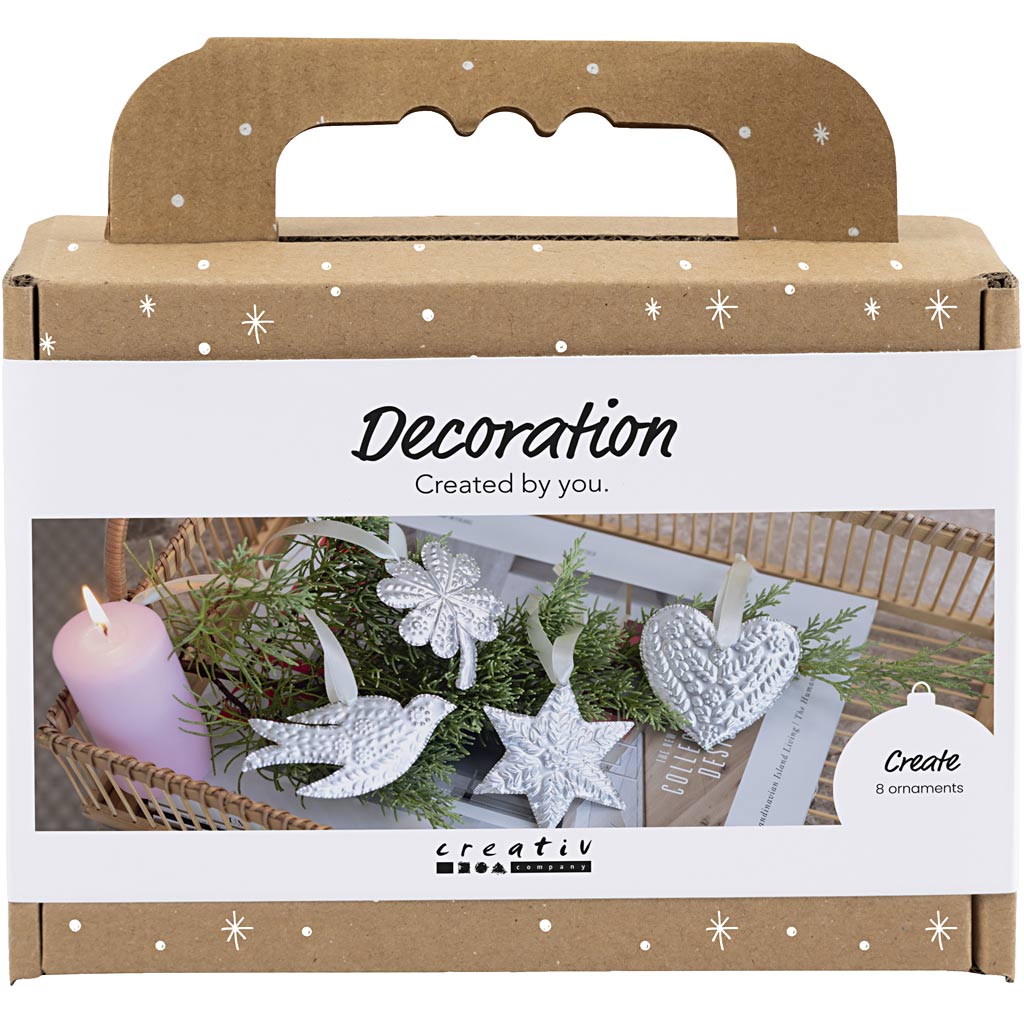 Creativ company mini hobbyset decoratie kerstdecoratie silver metal