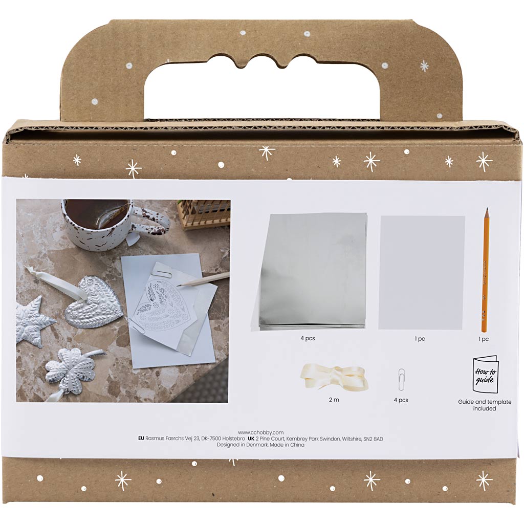 Creativ company mini hobbyset decoratie kerstdecoratie silver metal