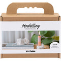 Creativ company mini hobbyset boetseren kandelaar met schelpen off white
