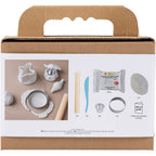 Creativ company mini hobbyset boetseren kandelaar met schelpen off white